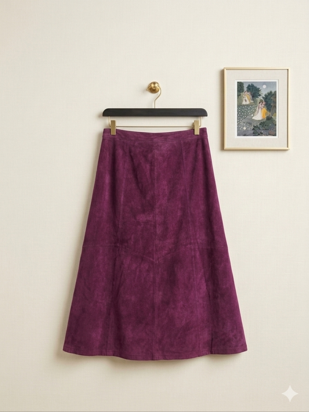 Vintage Chadwicks Berry Suede A Line Skirt Size 14